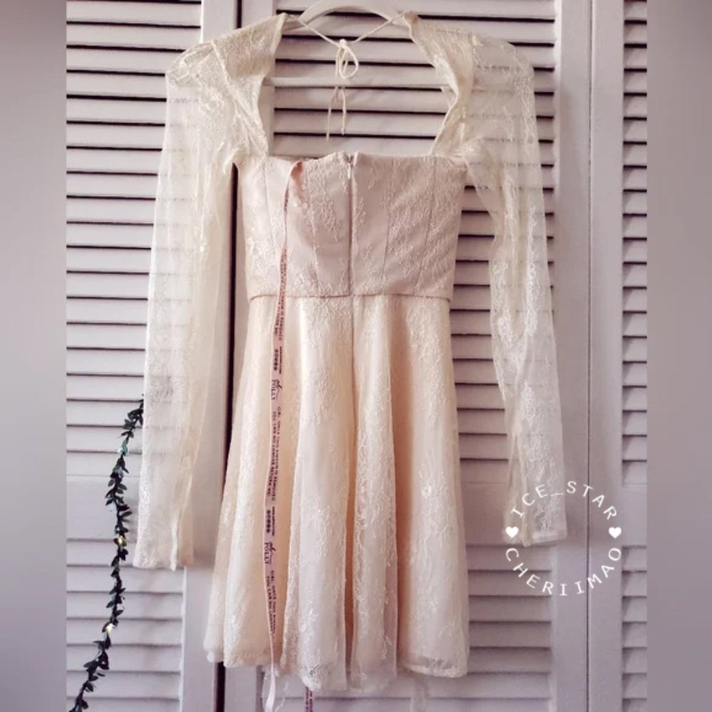 Oh Polly NWT Ninette Long Sleeve Lace Corset Mini Dress - Picture 10 of 13